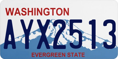 WA license plate AYX2513