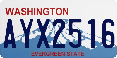 WA license plate AYX2516