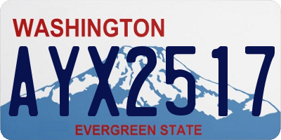 WA license plate AYX2517