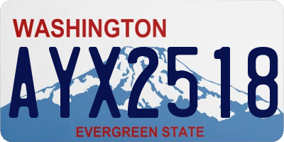 WA license plate AYX2518