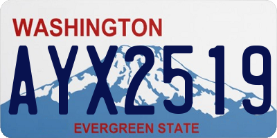 WA license plate AYX2519