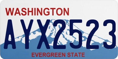 WA license plate AYX2523