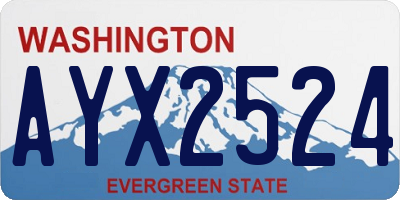 WA license plate AYX2524