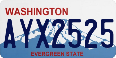 WA license plate AYX2525