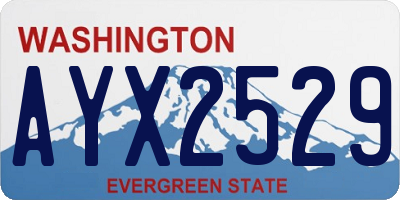 WA license plate AYX2529