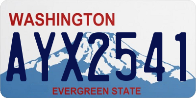 WA license plate AYX2541