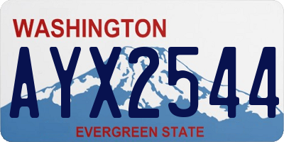 WA license plate AYX2544