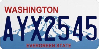 WA license plate AYX2545