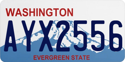 WA license plate AYX2556