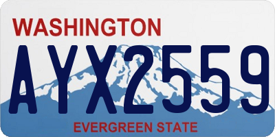 WA license plate AYX2559