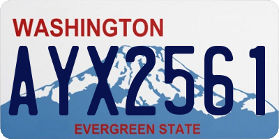 WA license plate AYX2561