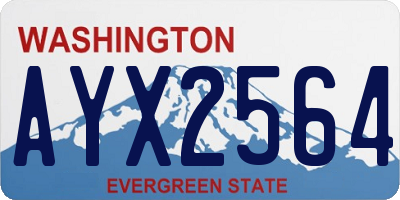 WA license plate AYX2564