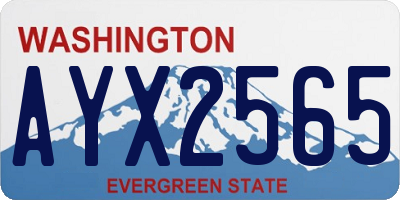 WA license plate AYX2565