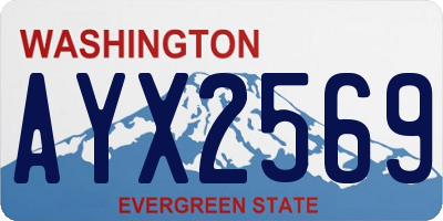 WA license plate AYX2569