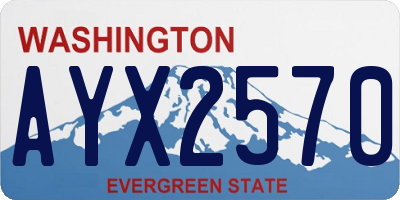 WA license plate AYX2570