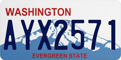 WA license plate AYX2571