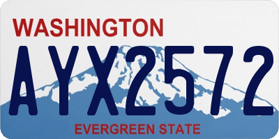 WA license plate AYX2572