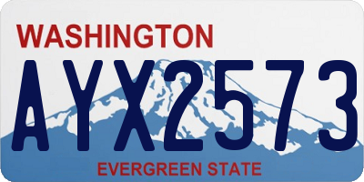 WA license plate AYX2573