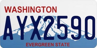 WA license plate AYX2590