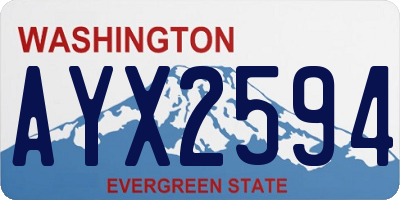 WA license plate AYX2594