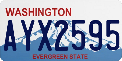 WA license plate AYX2595