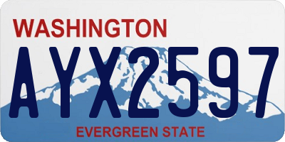 WA license plate AYX2597