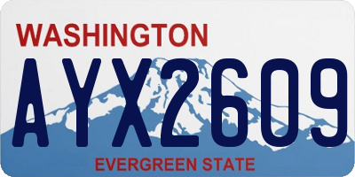 WA license plate AYX2609