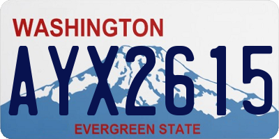 WA license plate AYX2615