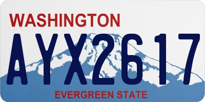 WA license plate AYX2617