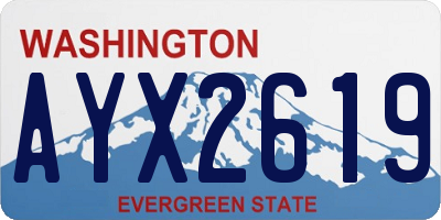 WA license plate AYX2619