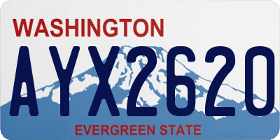 WA license plate AYX2620