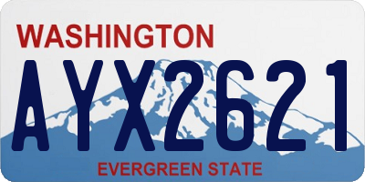 WA license plate AYX2621