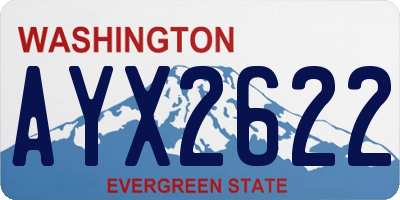 WA license plate AYX2622