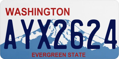 WA license plate AYX2624