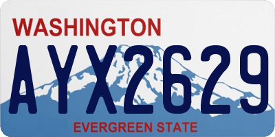 WA license plate AYX2629