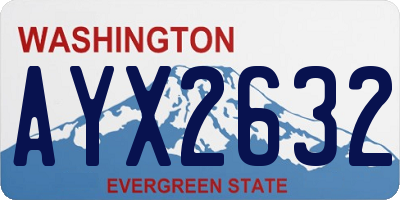 WA license plate AYX2632