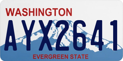 WA license plate AYX2641