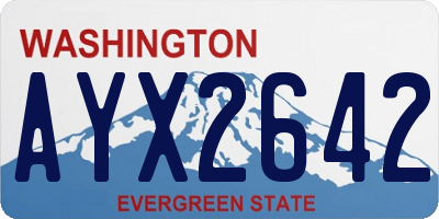 WA license plate AYX2642