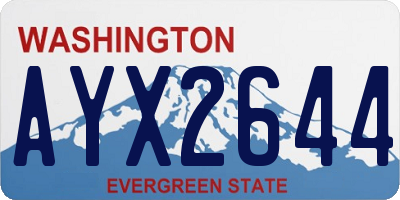 WA license plate AYX2644