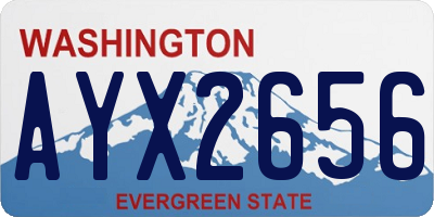 WA license plate AYX2656