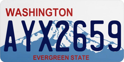 WA license plate AYX2659