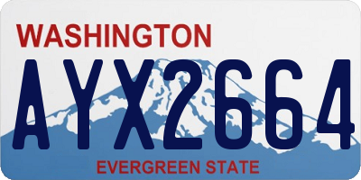 WA license plate AYX2664