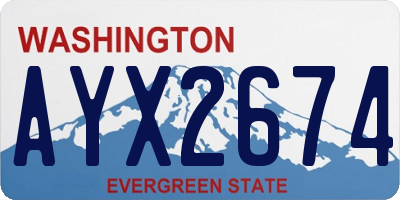 WA license plate AYX2674