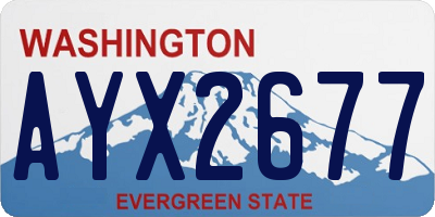 WA license plate AYX2677