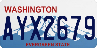 WA license plate AYX2679