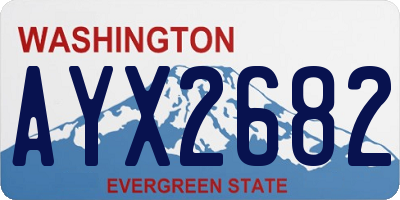 WA license plate AYX2682