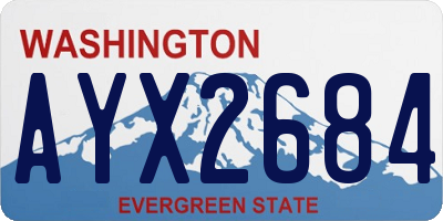 WA license plate AYX2684