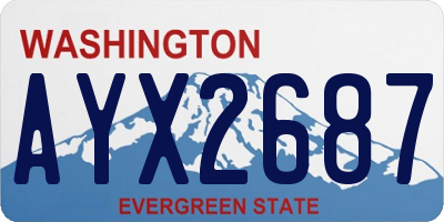 WA license plate AYX2687