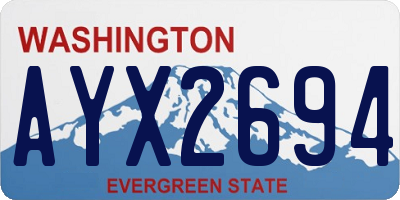 WA license plate AYX2694