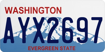 WA license plate AYX2697